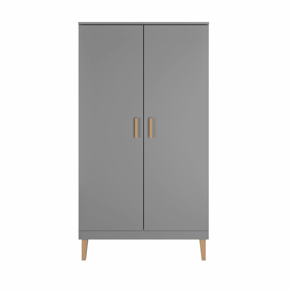 BABYZIMMER 2-teilig Kubi Grau - Grau, Holzwerkstoff (66/90/124cm) - Petits-meubles