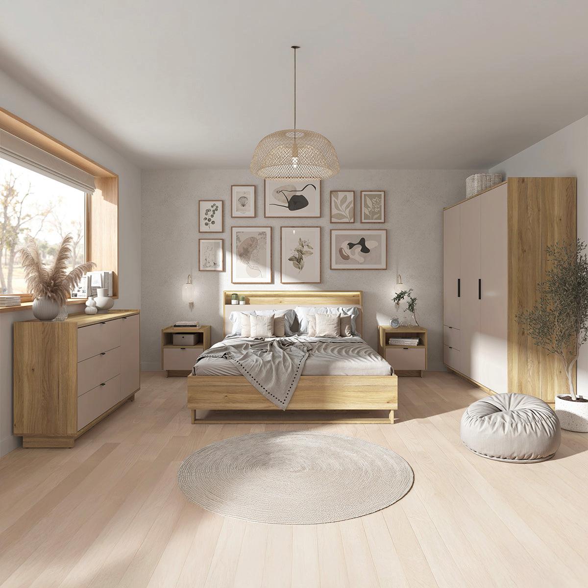 KLEIDERSCHRANK 3 Türen Donna Kaschmir - Kaschmir, Holzwerkstoff (180/200/60cm) - Petits-meubles