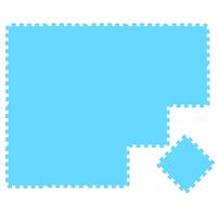 SPIELMATTE ab Null - 180/90/1 cm Puzzlematte Blau - Hellblau, Kunststoff (30/30cm) - Littletom