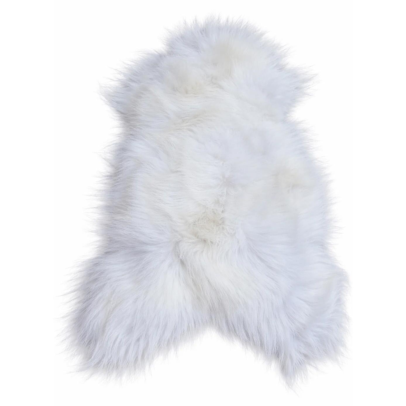 SCHAFFELL Langhaar skandinavisch weich chromfrei Naturweiß ca. 105 cm - Weiß, Fell (55/105cm) - Provellus