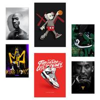 POSTER Set Mit 6 Ikonischer Basketball König James Jordan Nike Mit Designillustrationen Zur Der Zuhauses Räume Laden & Geschäft A3 & A4 Rahmenlos - Klar, Papier (29/3cm) - Nacnic