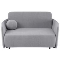 SCHLAFSOFA Paxi 165 cm - Hellgrau/Schwarz, Textil/Metall (165/84/106cm) - Selsey