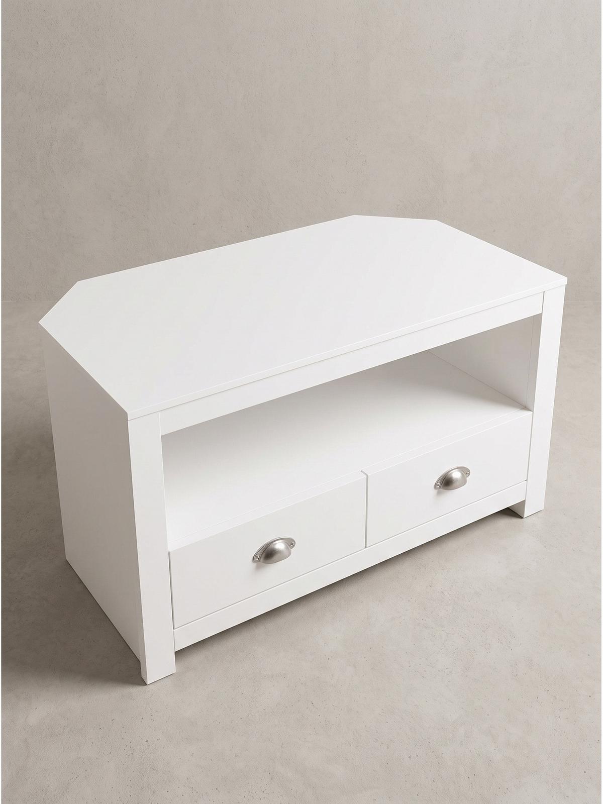 LOWBOARD SIMETO, Spanplatte, mit Stauraum, Weiß, 85 x 39 x 58 cm - Weiß, Holzwerkstoff/Metall (85/58/39cm) - KADIMA DESIGN