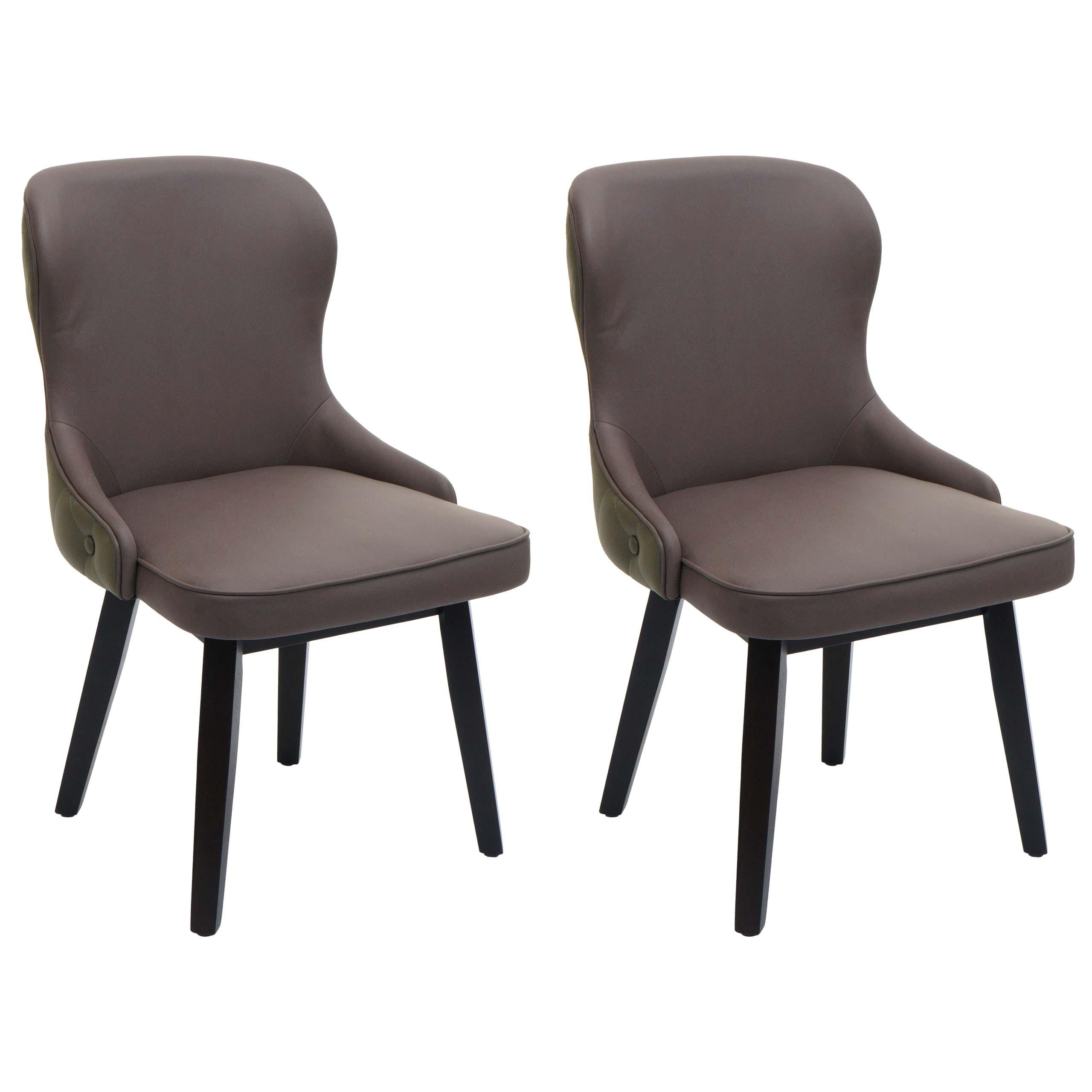 ESSZIMMERSTUHL Dunkelgrün, Grau 2er-Set - Dunkelgrün/Grau, Textil (53/86/53cm) - MCW