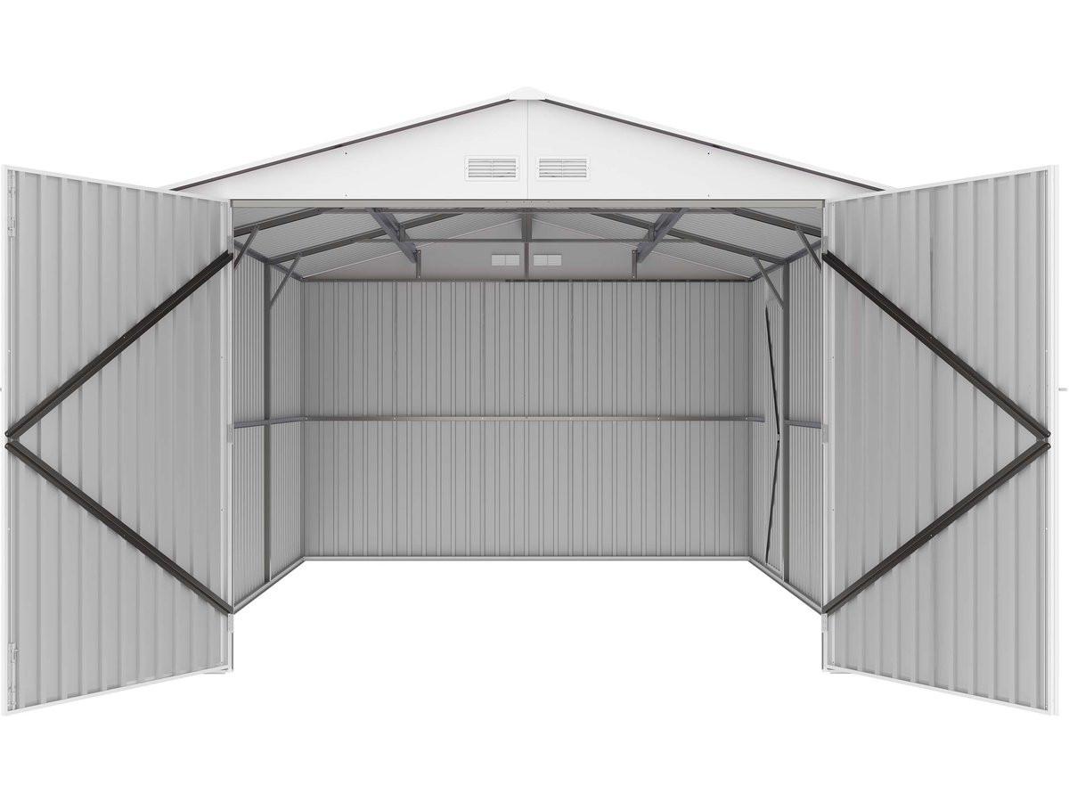 METALL-GARAGE PVC nevada - Hellgrau, Metall (370/235/470cm) - Habitat Garten