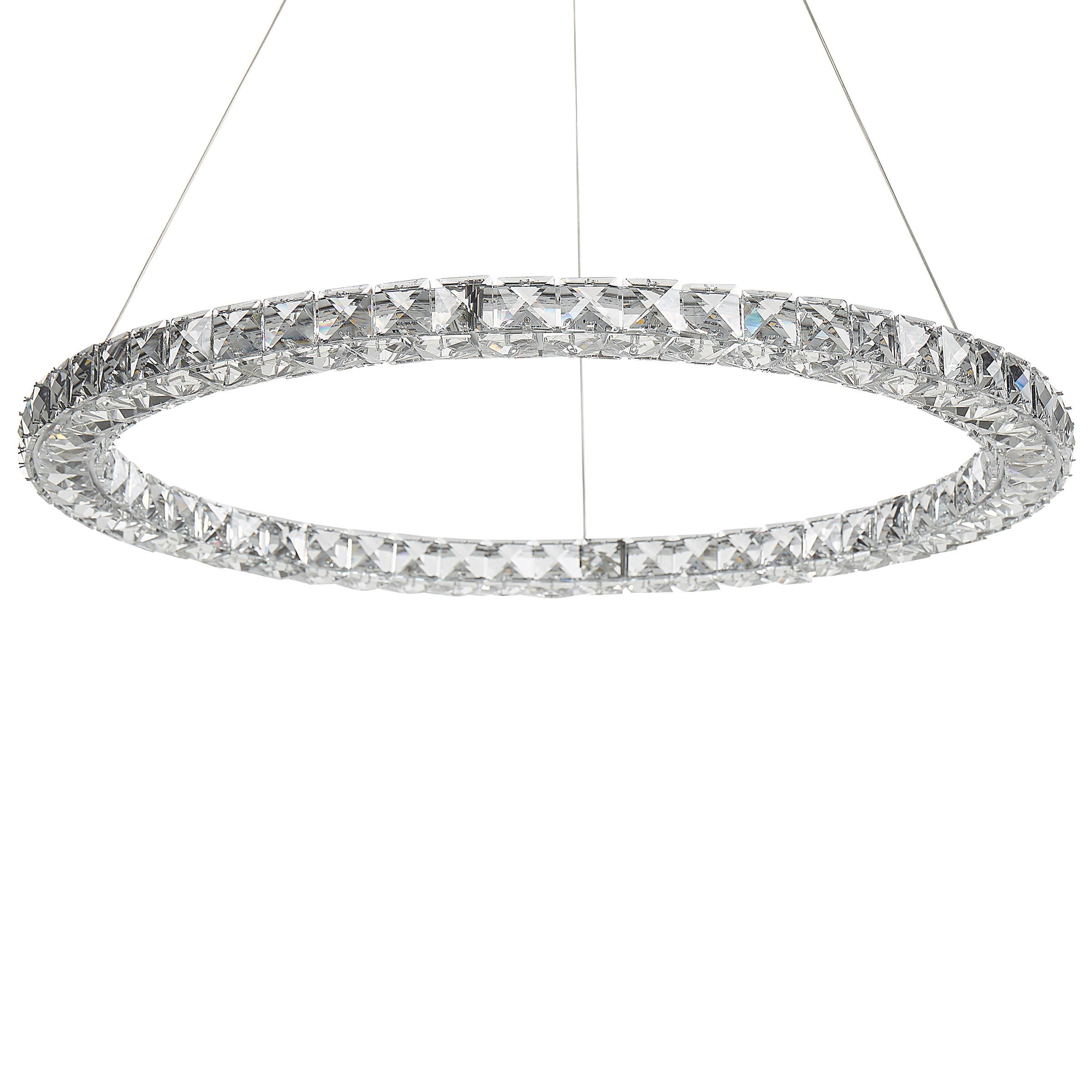 HÄNGELAMPE Magat 60x60x142 cm - Silberfarben, Metall (60/60/142cm) - Beliani