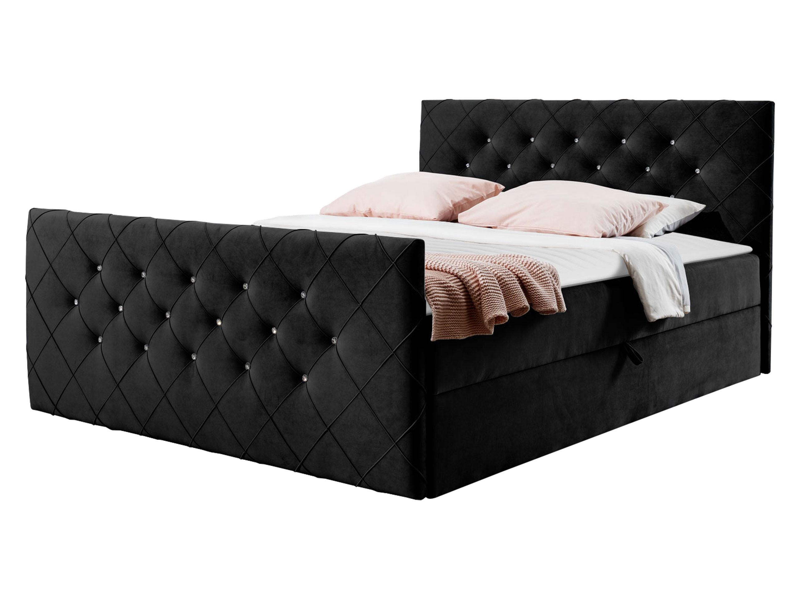 BOXBETT Malaga - H3 - Schwarz, Holz (160/200cm) - MIRJAN24