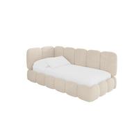 EINZELLBETT Jugendbett mit Bettkasten, Rechts - AVRY 100x200 Beige - Kaschmir/Beige, Holzwerkstoff/Textil (100/200cm) - ALTDECOR