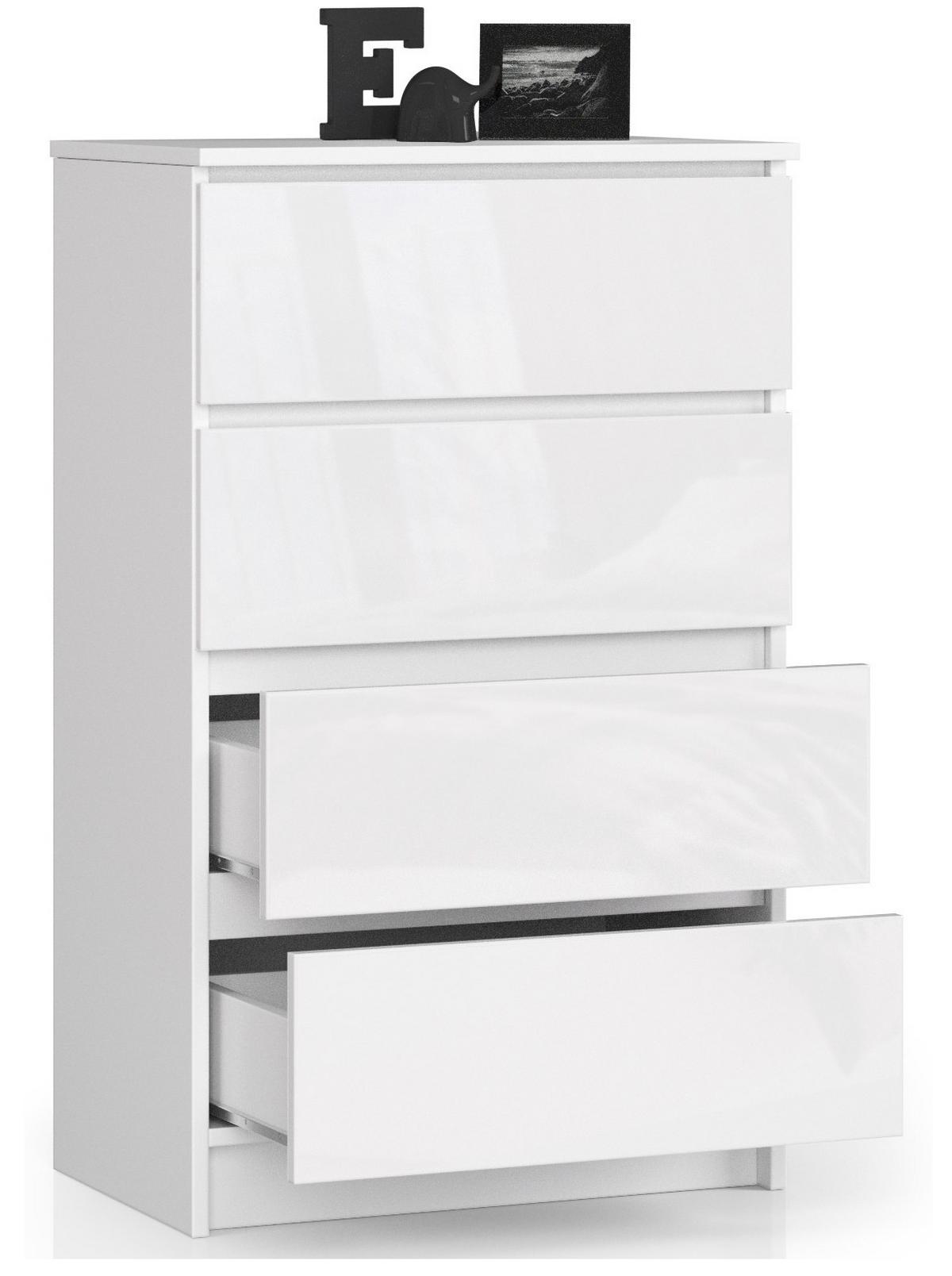 KOMMODE Weiß, Weiß Glanz 99/60/40 - Weiß, Holzwerkstoff (60/99/40cm) - RAUMHIRSCH FURNITURE