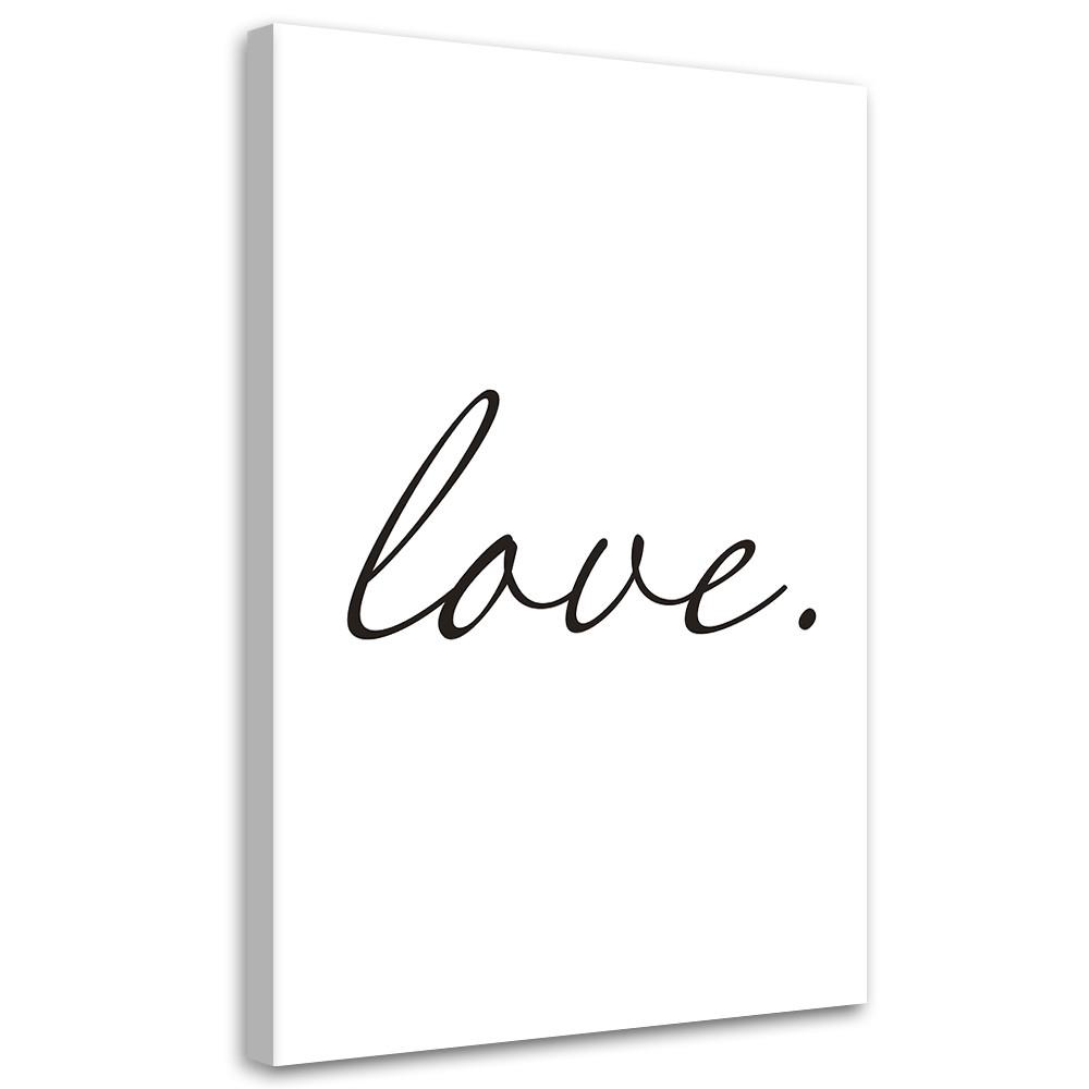 WANDBILD inschrift liebe - Schwarz, Textil (40/60cm) - Feeby