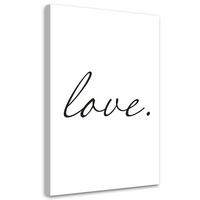 WANDBILD inschrift liebe - Schwarz, Textil (40/60cm) - Feeby