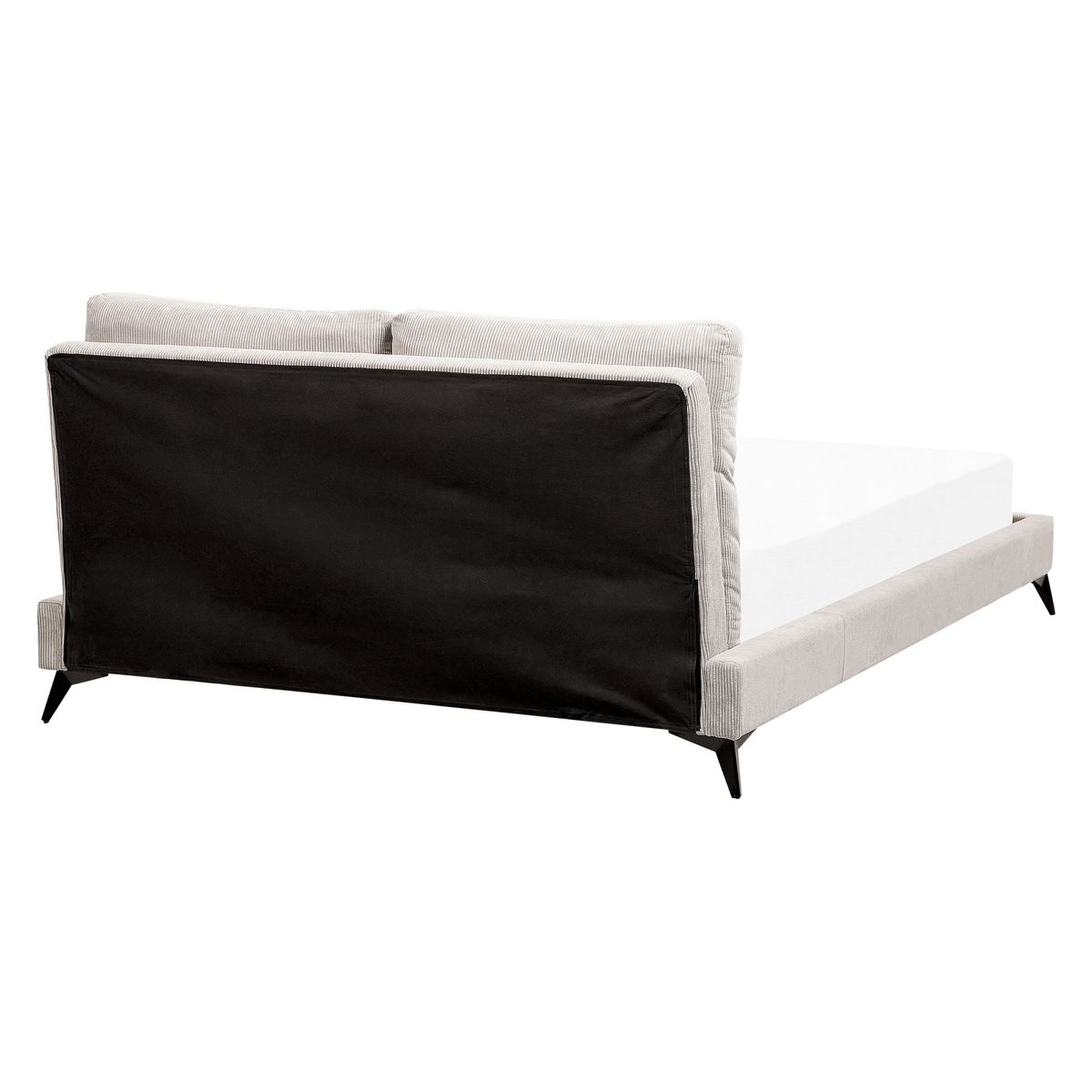 POLSTERBETT 160/200cm Helles Beige Melle - Beige, Naturmaterialien/Textil (160/200cm) - Beliani