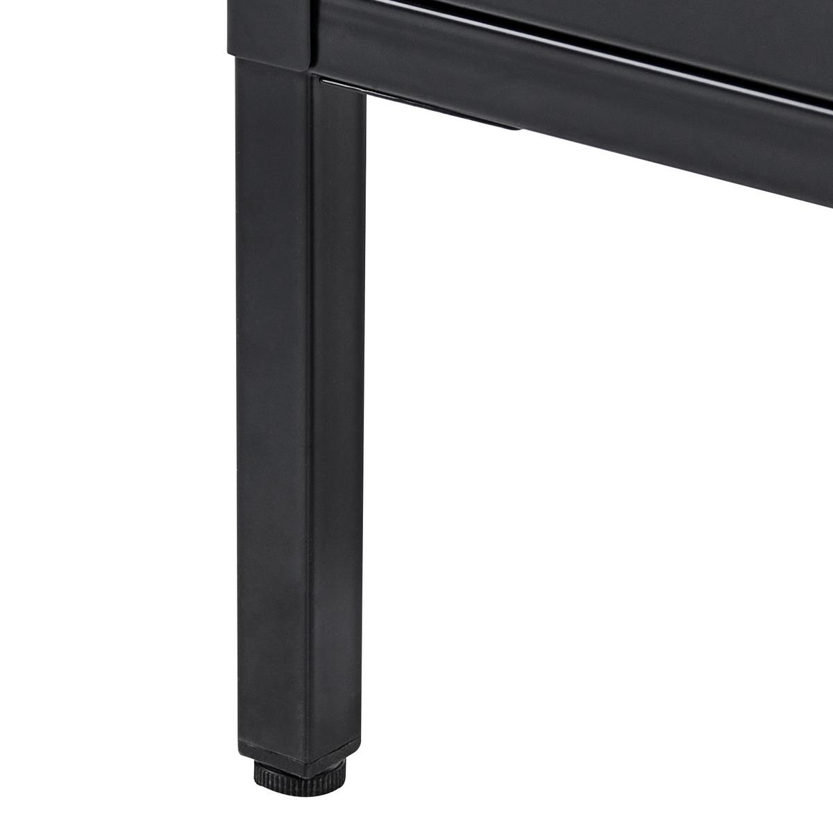SCHRANK Metall Schwarz Wakatipu - Schwarz, Metall (80/102/40cm) - Beliani