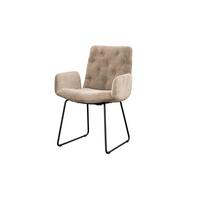 STUHL NEW CHARME Taupe Cord (1er-Set) - Taupe, Textil (59/87/66cm) - KAWOLA
