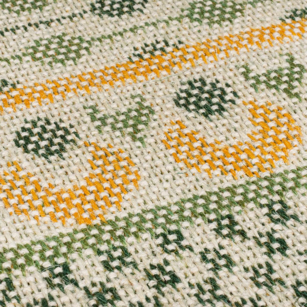 JUTETEPPICH CAM, im Boho-Stil, Grün-Gelb, 200 x 290 cm - Grün, Textil (290/200cm) - KADIMA DESIGN