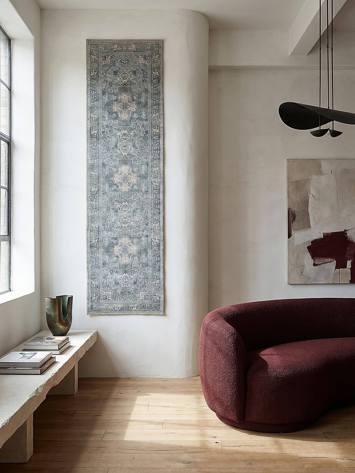 TEPPICH Waschbar HALD, klassisch im Vintage-Stil, Türkis, 60 x 230 cm - Blau, Textil (230/60cm) - KADIMA DESIGN