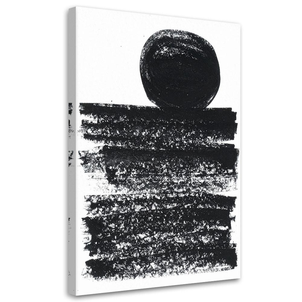 LEINWANDBILD Moderne Abstraktion 40x60cm - Schwarz, Textil (40/60cm) - Feeby