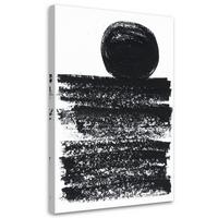 LEINWANDBILD Moderne Abstraktion 40x60cm - Schwarz, Textil (40/60cm) - Feeby