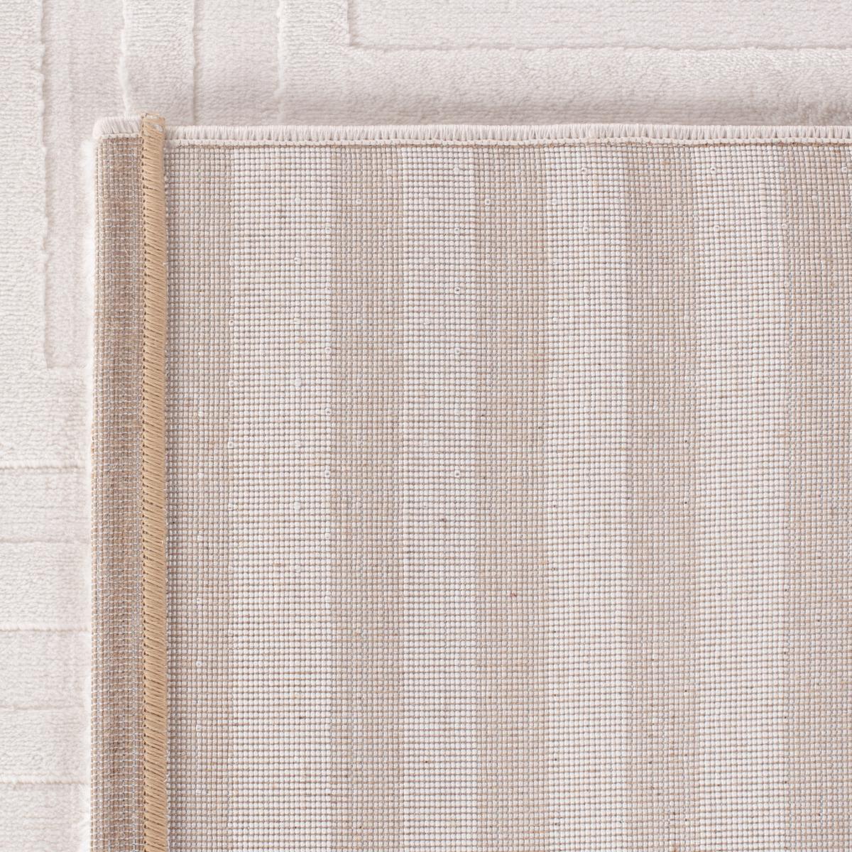 TEPPICH Kurzflor ILLER in Creme, mit 3D-Design, 140 x 200 cm - Beige, Textil (200/140cm) - KADIMA DESIGN