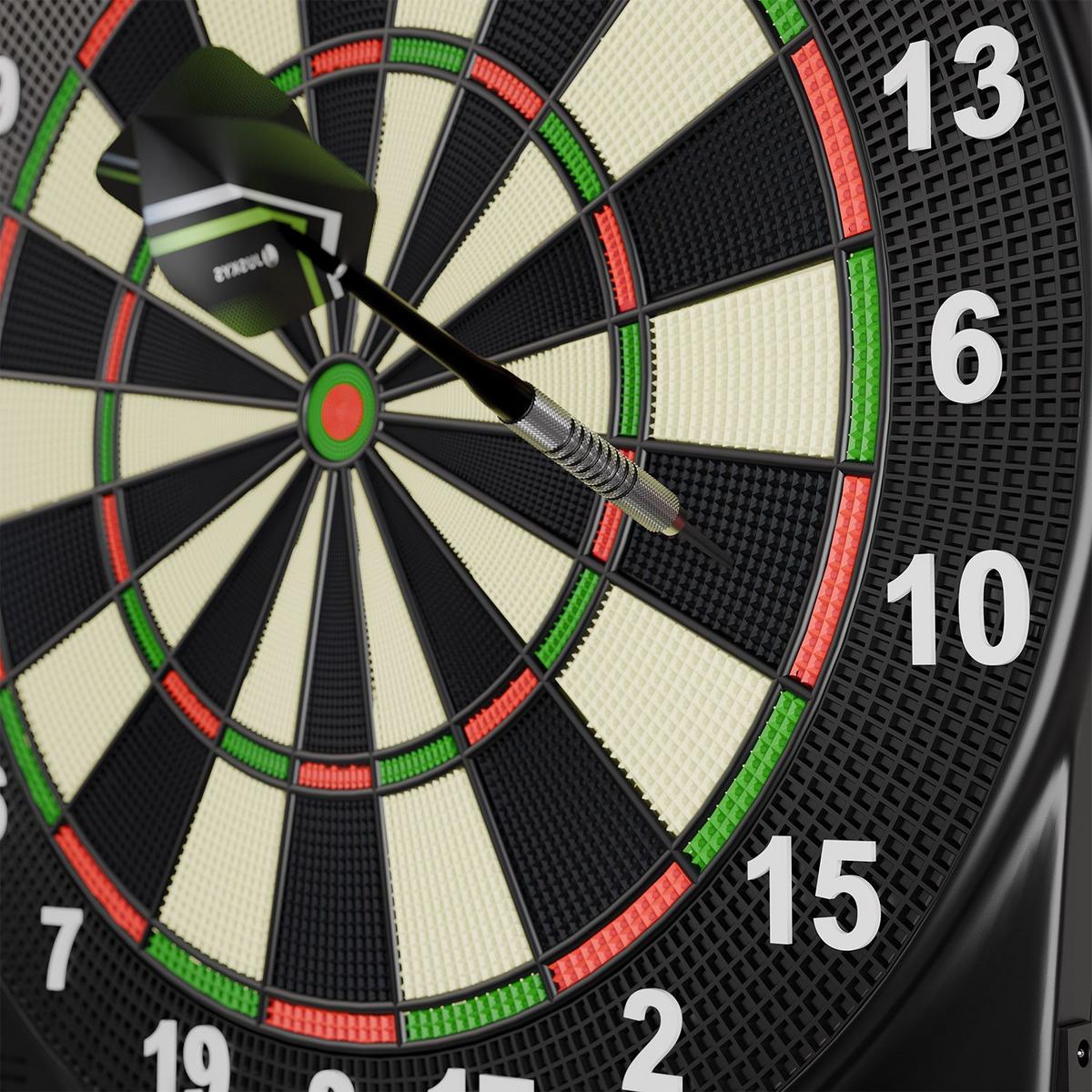ELEKTRONISCHE Dartscheibe 32 Spiele - Schwarz, Kunststoff (52/3cm) - Juskys