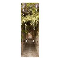 WANDGARDEROBE - Blumengesäumter Weg in Spanien 34/105 cm - Braun, Holzwerkstoff (34/105/1.6cm) - Bilderwelten