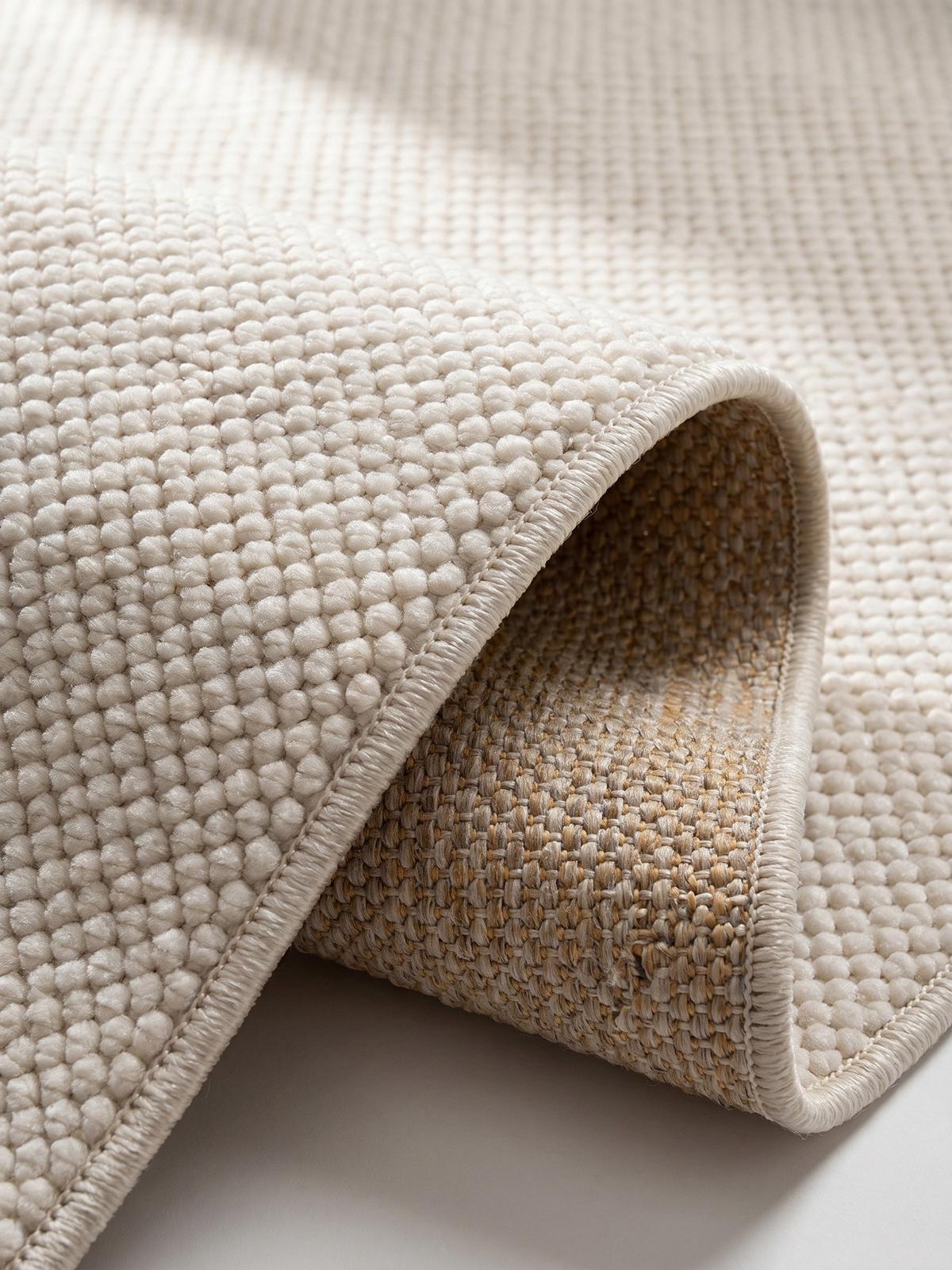 TEPPICH Flachgewebe LANGAU in Creme, meliert, 80 x 150 cm - Beige, Textil (150/80cm) - KADIMA DESIGN