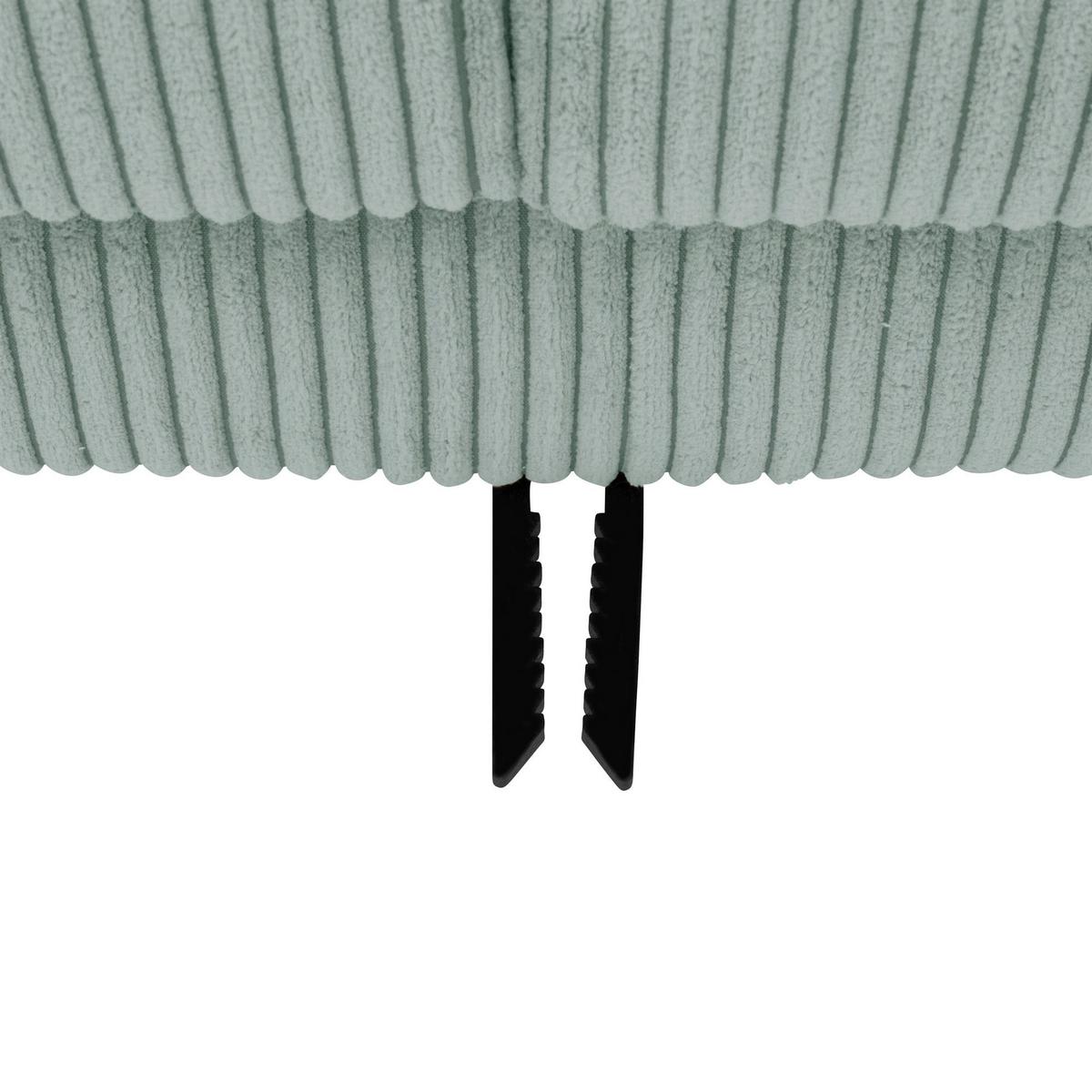 SOFA mit Longchair links Kaylynn Cordstoff silber - Silberfarben, Kunststoff (175/294cm) - 58aufmkessel