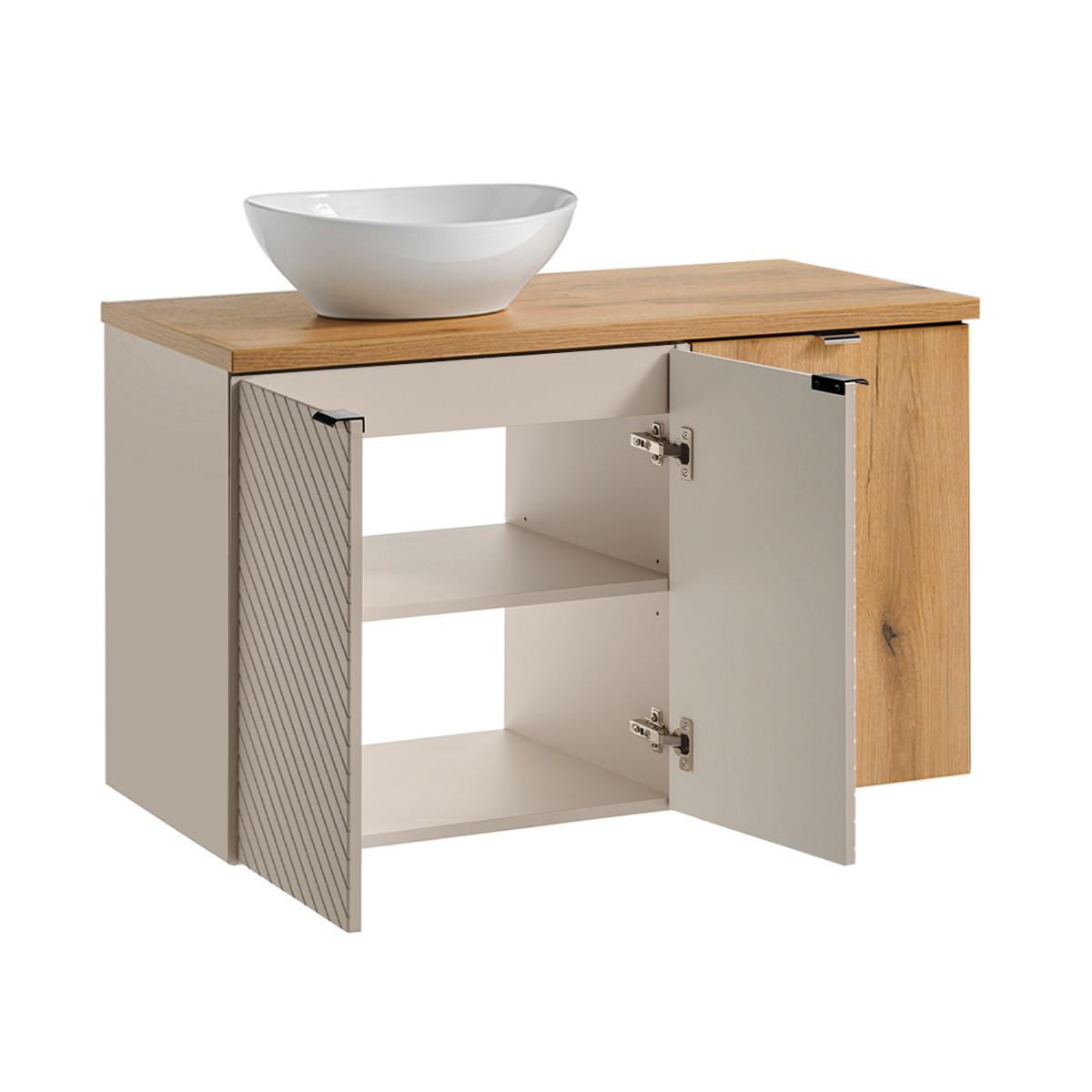 WASCHTISCH 100cm Manoa Kaschmir - Holz - Beige, Holzwerkstoff (100/59/40cm) - Petits-meubles