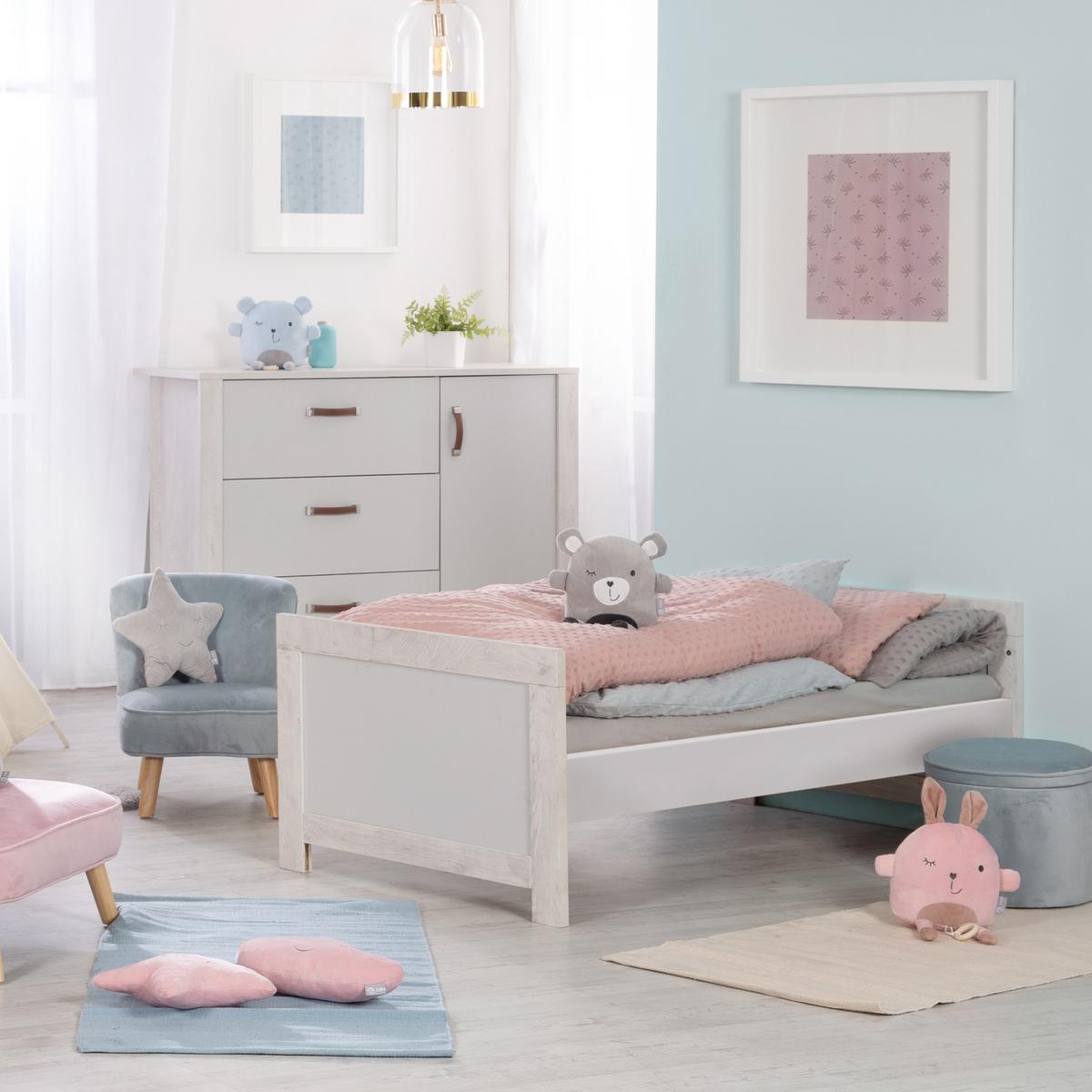 BABYZIMMER-SET Mila 2-teilig - Grau, Holzwerkstoff (126/98.5/142cm) - Roba