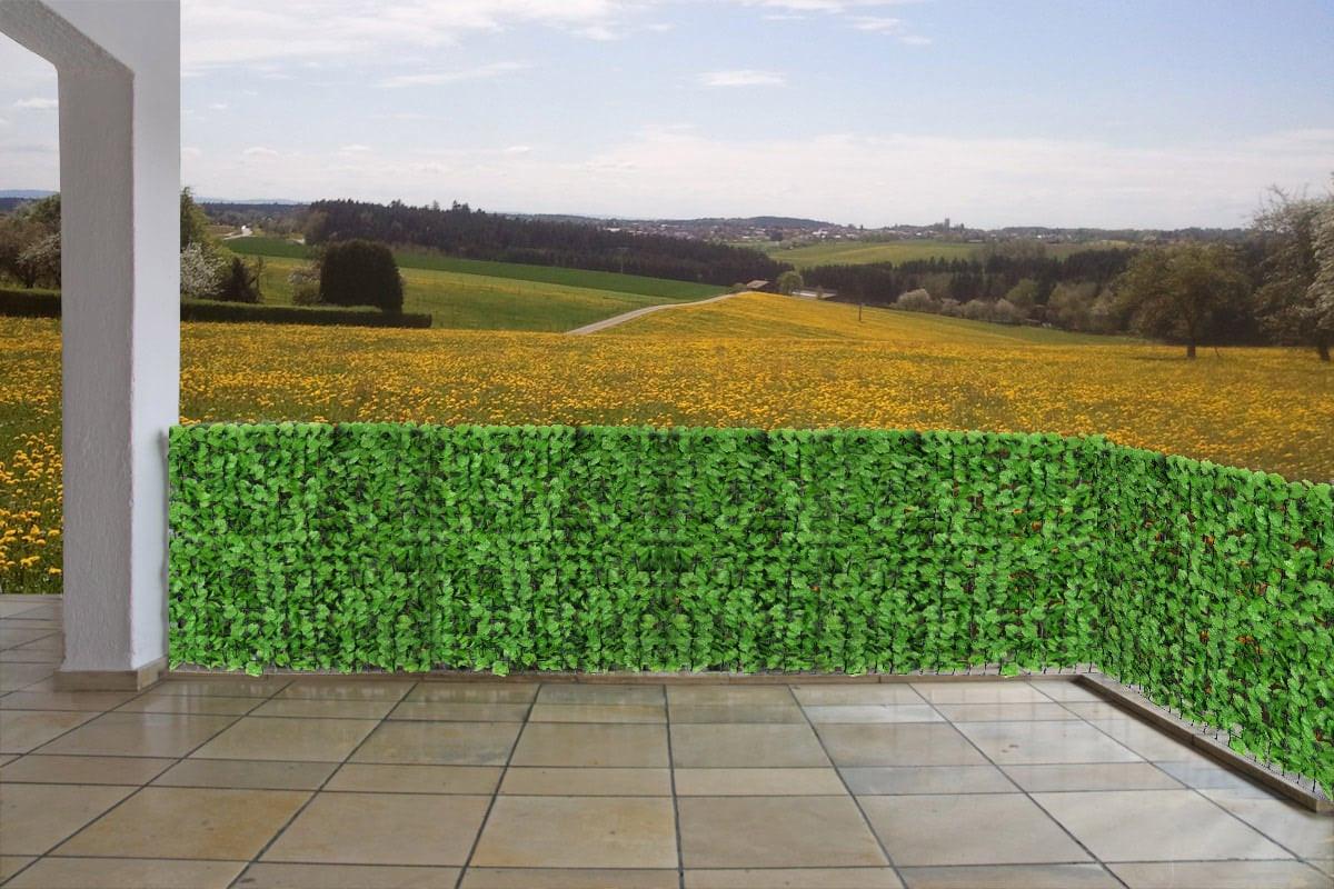 BALKONSICHTSCHUTZ I BLATT Hellgrün - Hellgrün, Kunststoff (300/100cm) - MCW