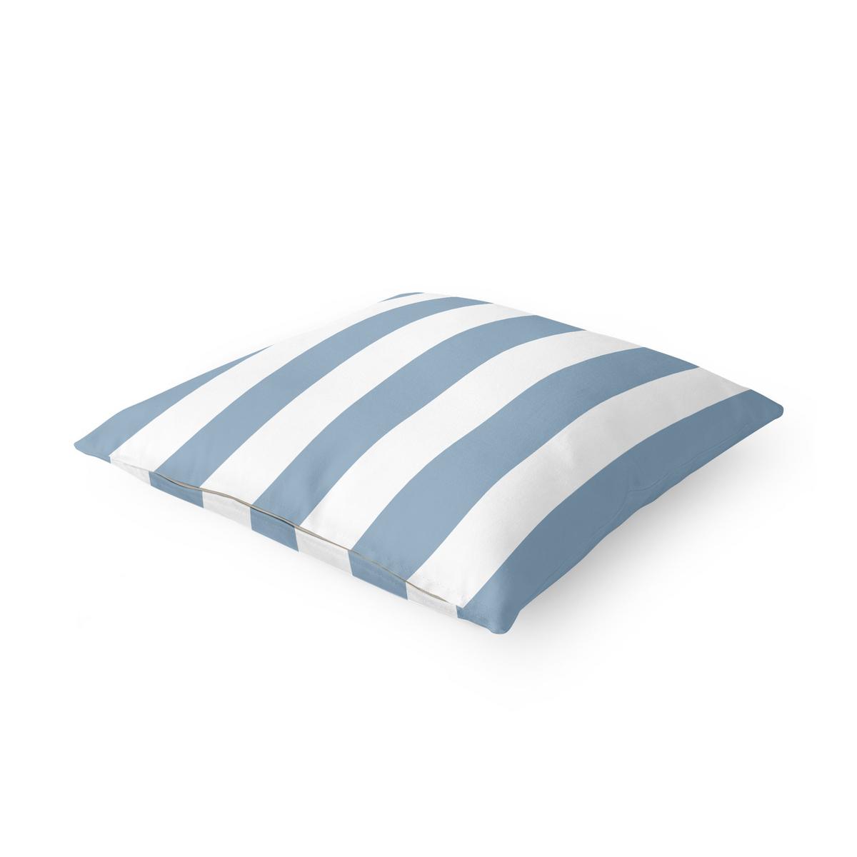 DEKOKISSEN Längsstreifen in Pastell Blau 50/50 cm - Pastellblau, Textil (50/50/10cm) - Bilderwelten