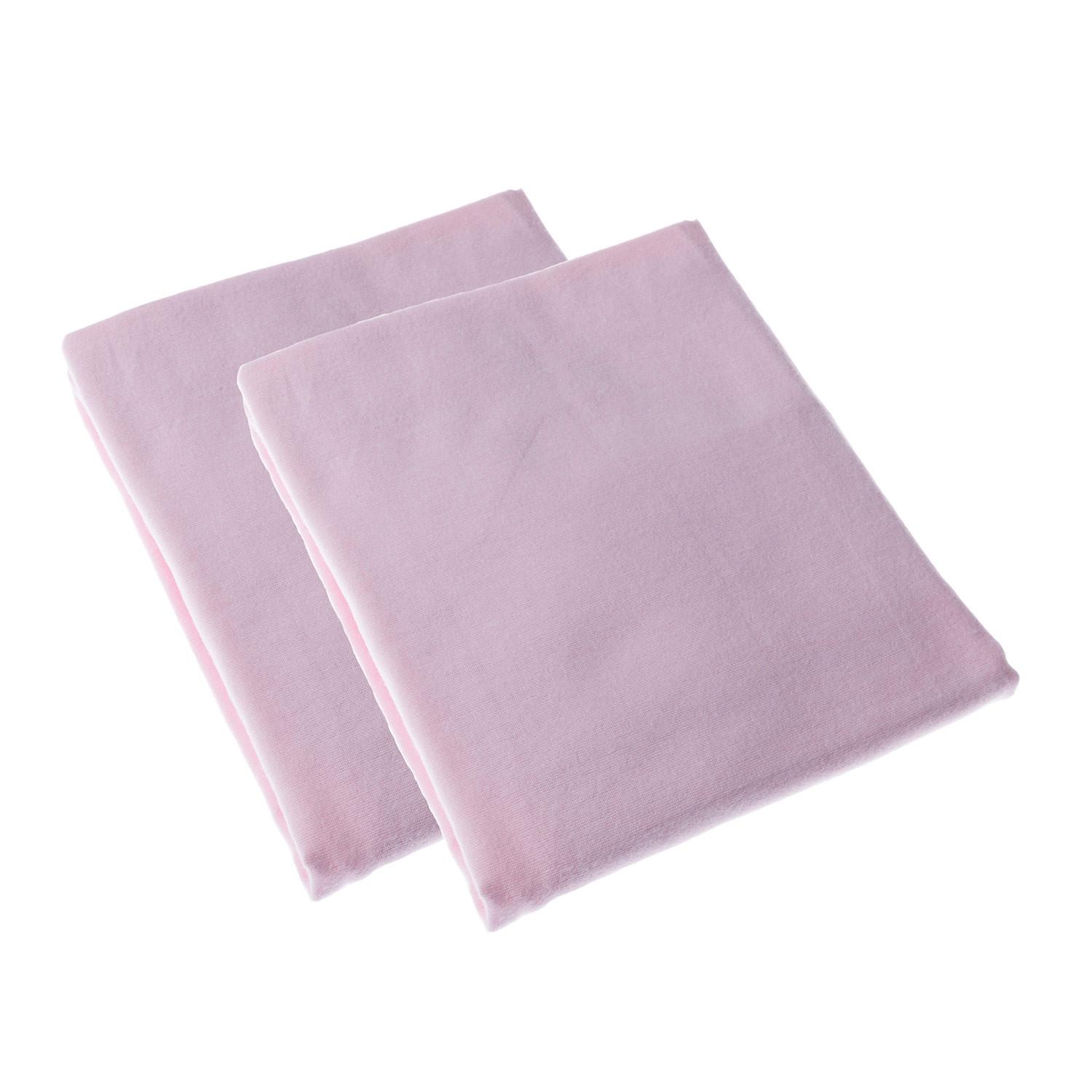 KINDER-BETTLAKEN ohne Gummizug 2er-Set Flanell, 100/150 cm - Rosa, Textil (100/150cm) - Homescapes