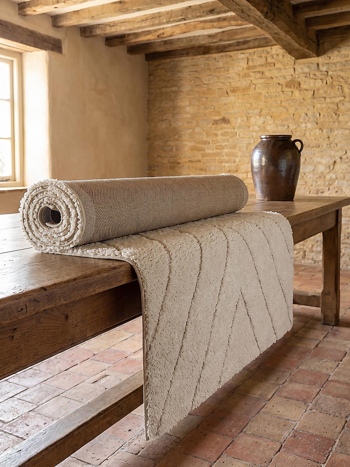 TEPPICHLÄUFER Berber ATRIO Polypropylen Creme 80 x 150 cm - Beige, Textil (80/150cm) - KADIMA DESIGN