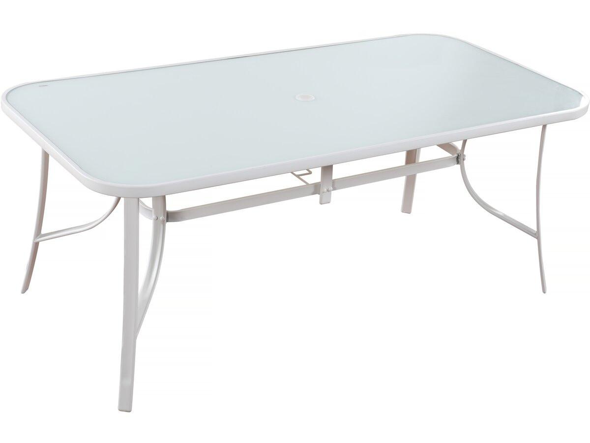 GARTENTISCH cordoba weiss - Weiß, Glas (180/90/72cm) - Habitat Garten