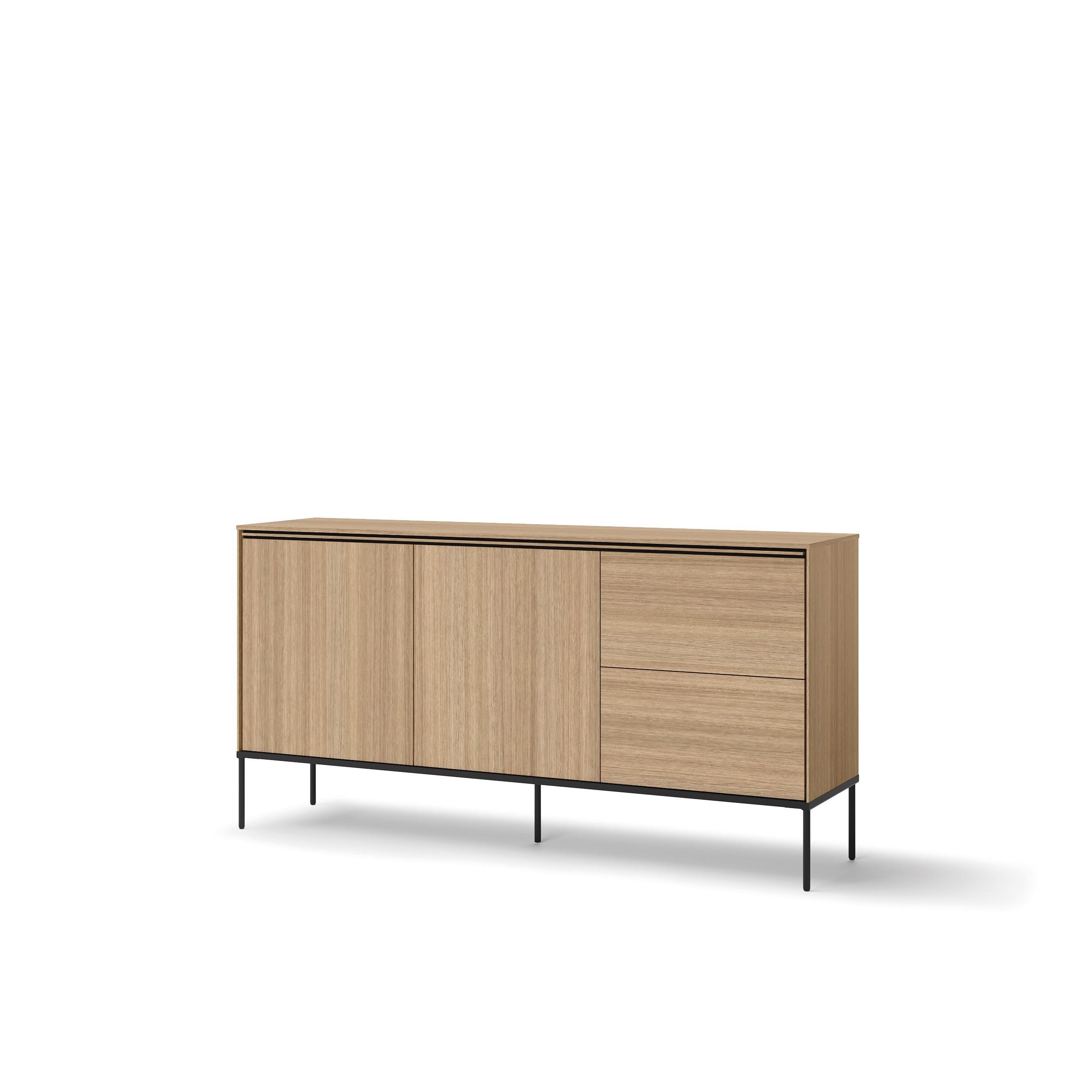 KOMMODE VISSO VI-04 Eiche linear - Eichefarben, Holzwerkstoff (167/85/41cm) - Lookway