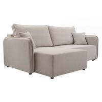 ECKSOFA Malody, Seite: Links - Beige/Schwarz, Holz/Kunststoff (227/147cm) - MIRJAN24