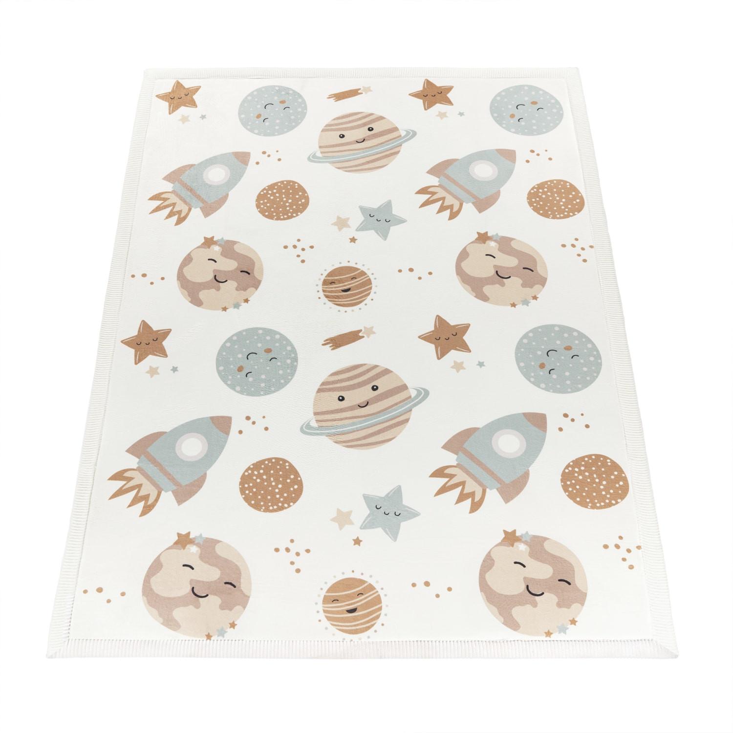 KINDERTEPPICH Waschbar, mit Weltraum-Motiv, Mehrfarbig, 200 x 280 cm - Multicolor, Textil (200/280cm) - KADIMA DESIGN