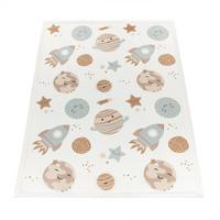 KINDERTEPPICH Waschbar, mit Weltraum-Motiv, Mehrfarbig, 120 x 160 cm - Multicolor, Textil (120/160cm) - KADIMA DESIGN
