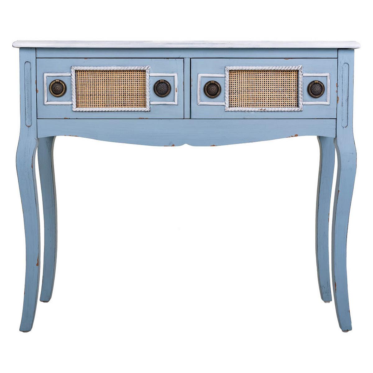 KONSOLENTISCH aus Holz, blau, 90x33x77cm - Blau, Holzwerkstoff (33/90/77cm) - Wanderlust