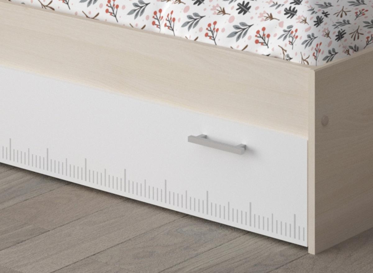 KINDERZIMMER Jugendzimmer Komplett-Set 5-tlg. Kleiderschrank Schreibtisch Bett 90x200 - Silberfarben/Weiß, Holz/Holzwerkstoff (203/180/123cm) - Parisot Meuble