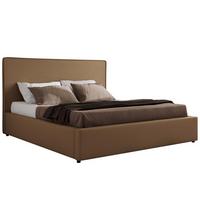 POLSTERBETT CORIVO CLASSIC 140/200 - Braun Kunstleder - ohne Matratze - Braun, Textil (140/200cm) - MKS
