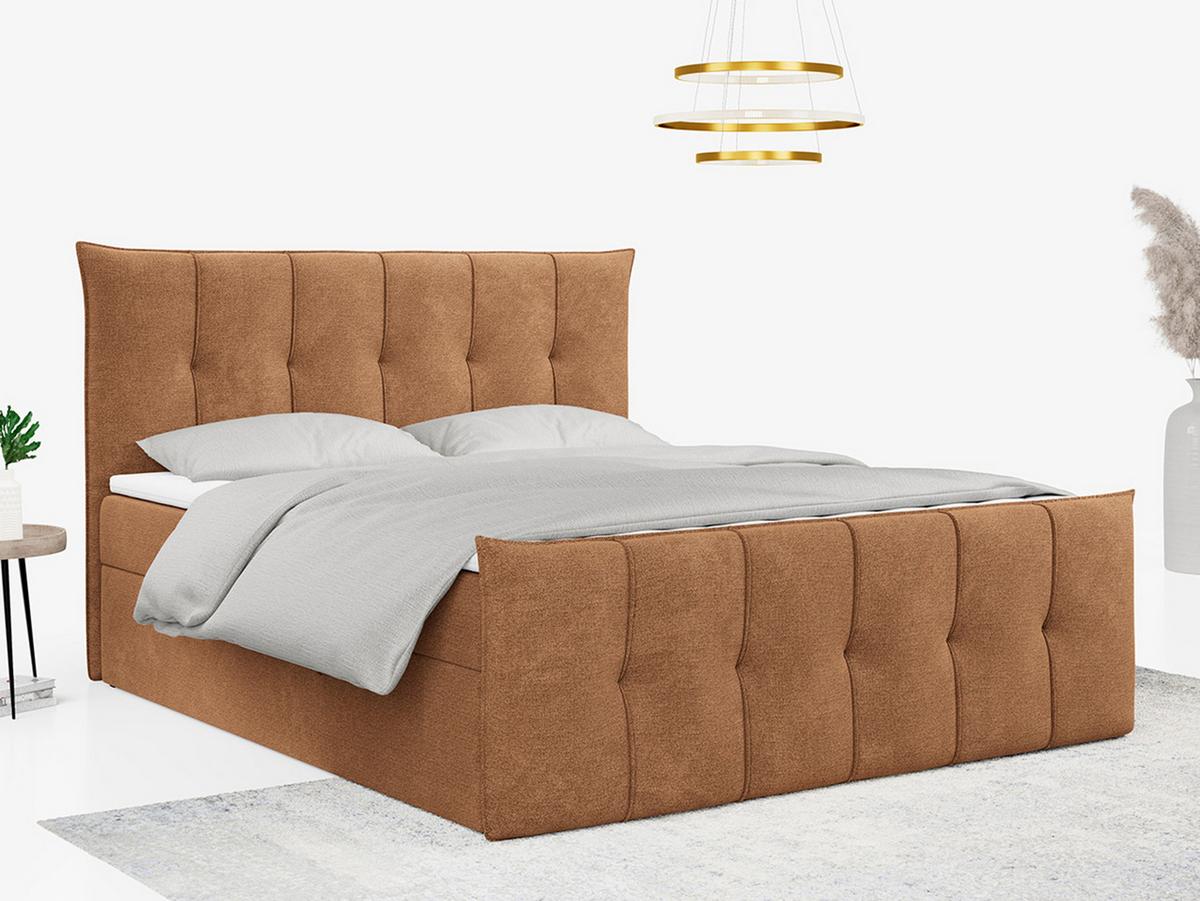 BOXBETT PREMIUM 11 140/200 Orange Struktur - H3 - Orange, Holz/Textil (140/200cm) - MKS