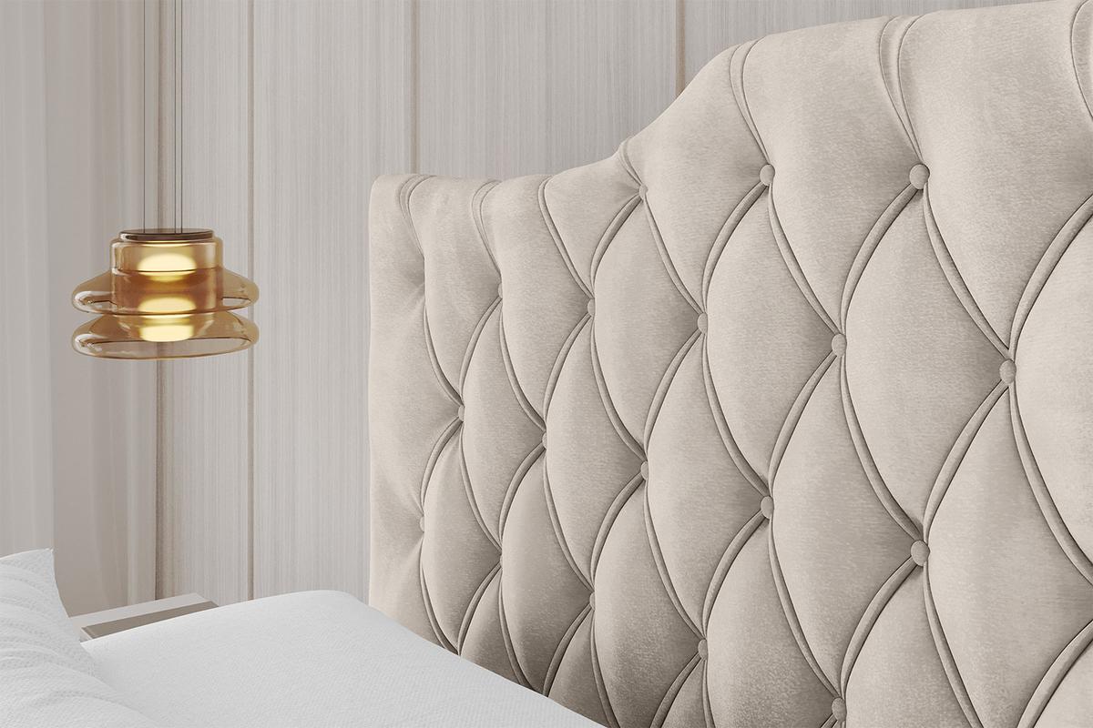 POLSTERBETT mit Bettkasten und Lattenrost, Boxbett ohne Matratze - FALIO 120x200 Beige - Beige, Holzwerkstoff/Textil (120/200cm) - ALTDECOR
