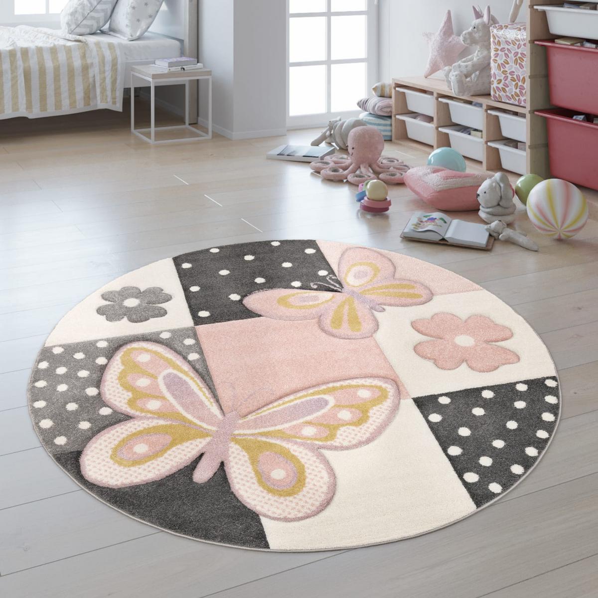 KINDERTEPPICH, im Patchwork-Stil, Mehrfarbig, Ø 160 cm - Multicolor, Textil (160/160cm) - KADIMA DESIGN