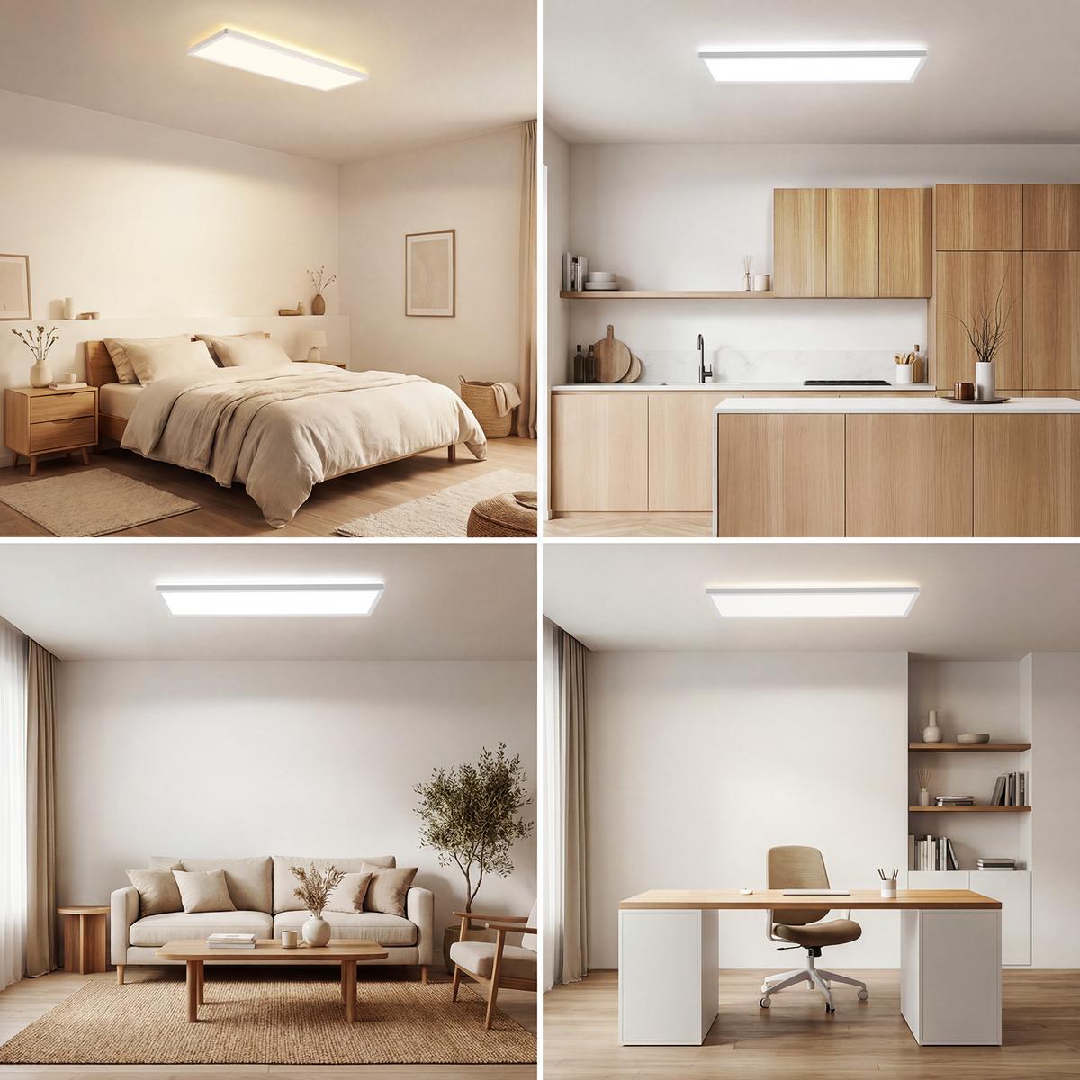 LED DECKENLEUCHTE Zovrex 58/20/3.1 cm - Weiß, Kunststoff (58/20/3.1cm) - ZMH