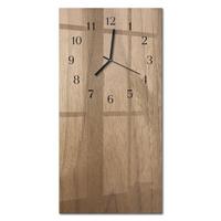 WANDUHR aus Glas 30x60 cm - Tisch - Braun, Glas (30/60/0.4cm) - TULUP