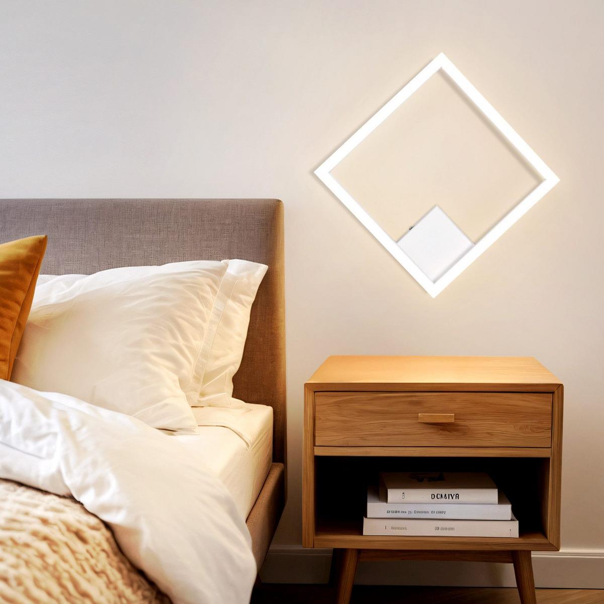 LED-DECKENLEUCHTE Franks 29.4/29.4/3.8 cm - Weiß, Metall (29.4/29.4/3.8cm) - Nettlife