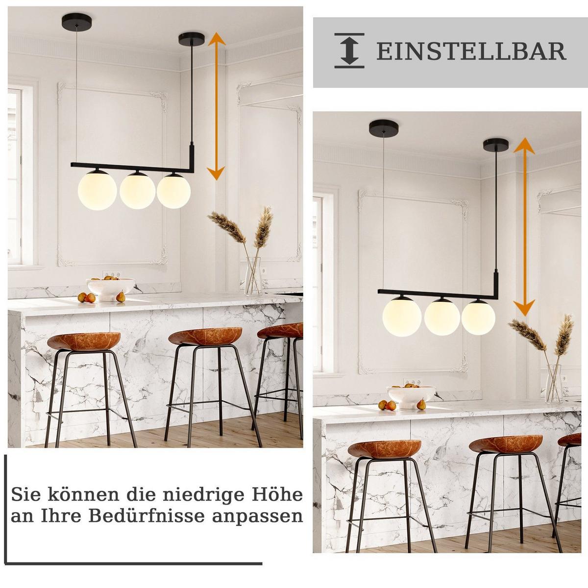 PENDELLEUCHTE Schritt 65/30/184 cm - Schwarz, Metall (65/30/184cm) - Nettlife