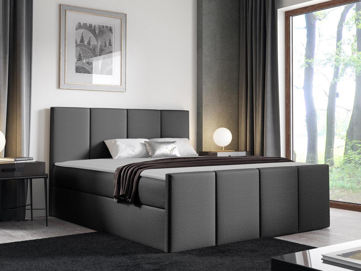 BOXBETT Lars - H3 - Alufarben, Holz (160/200cm) - MIRJAN24