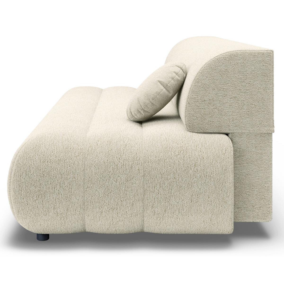 SCHLAFSOFA Arione 214 cm - Creme/Schwarz, Kunststoff/Textil (214/74/104cm) - Selsey